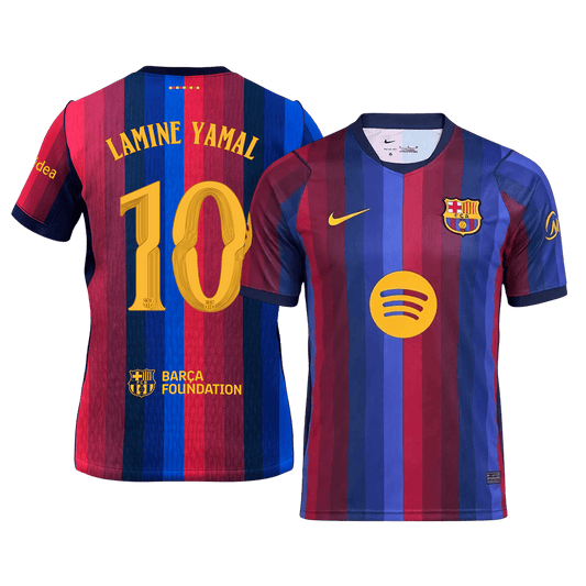 LAMINE YAMAL #10 Barcelone Domicile Maillot 2026/27 Blue&Garnet - UCL