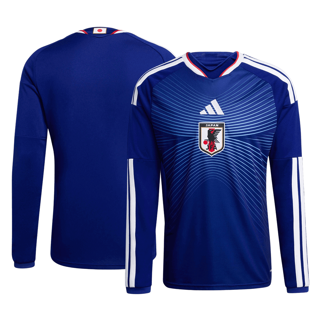 Japan Thuisshirt Lange Mouwen - Wereldkampioenschap 2026 Marineblauw Grote Maten
