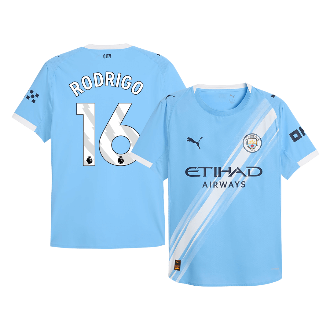 RODRIGO #16 Manchester City Thuis tenue 2025/26 Authentiek