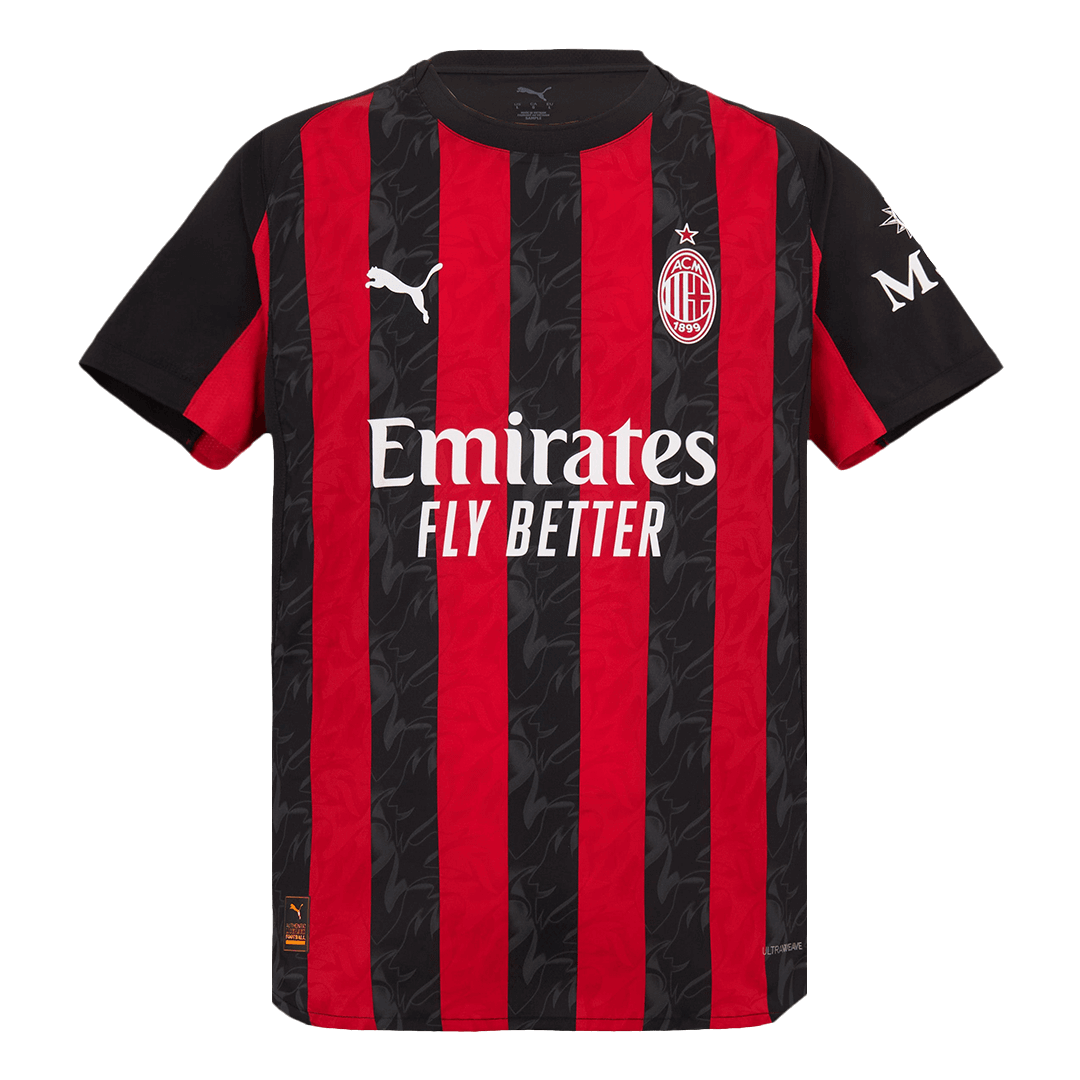 AC Milan Thuis Shirt 2025/26 Rood&Zwart Authentiek Grote Maten