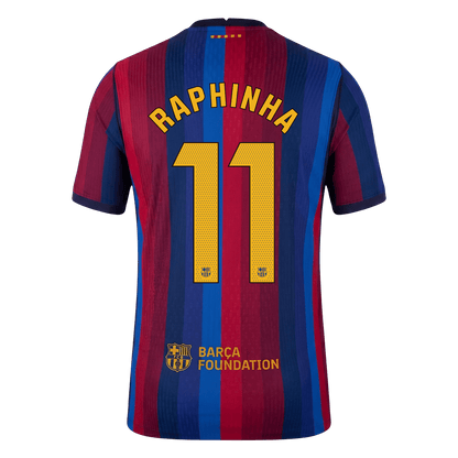 RAPHINHA #11 Barcelone Domicile Maillot 2026/27 Rouge&Bleu Joueur