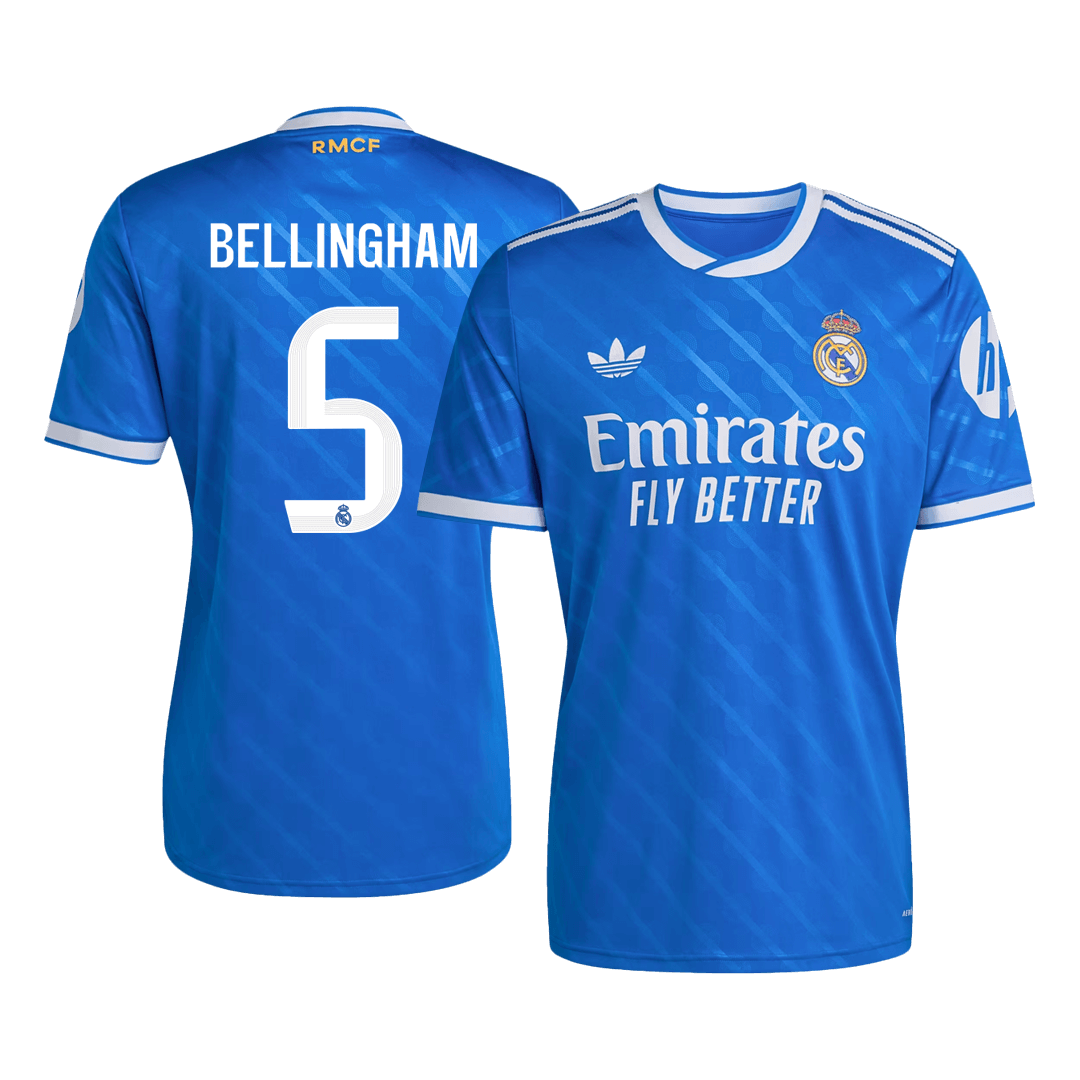 BELLINGHAM #5 Real Madrid Derde Shirt 2025/26 Blauw