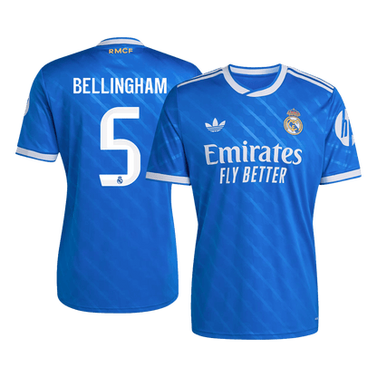 BELLINGHAM #5 Real Madrid Derde Shirt 2025/26 Blauw