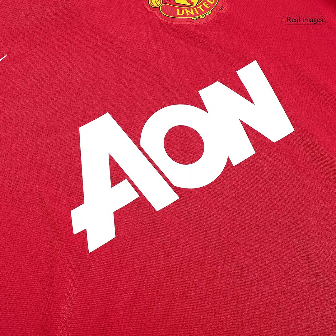 Retro Manchester United Domicile Maillot 2011/12 Rouge
