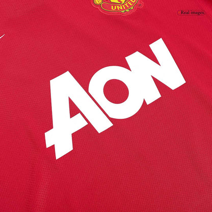 Retro Manchester United Domicile Maillot 2011/12 Rouge