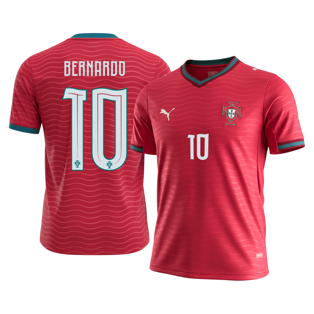 BERNARDO #10 Portugal Thuisshirt - Wereldkampioenschap 2026 Rood
