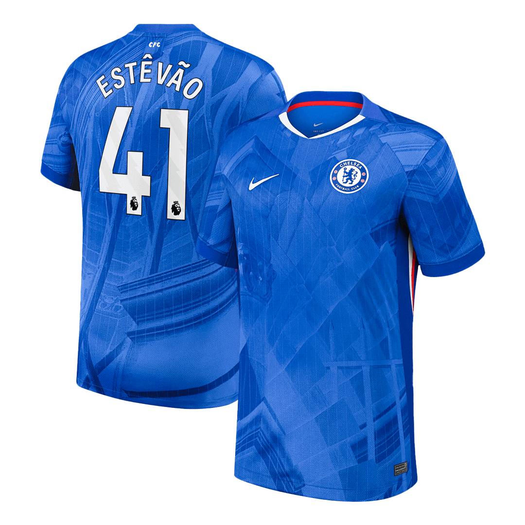 ESTÊVÃO #41 Chelsea Thuisshirt 2025/26 Blauw - Super