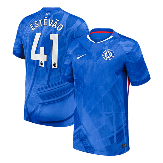 ESTÊVÃO #41 Chelsea Thuisshirt 2025/26 Blauw - Super