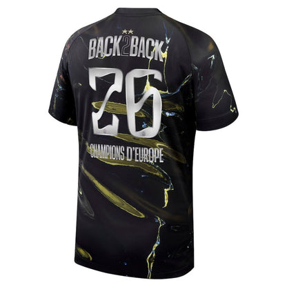 Europees kampioen #26 Shirt 2025/26 Zwart - 2 Sterren