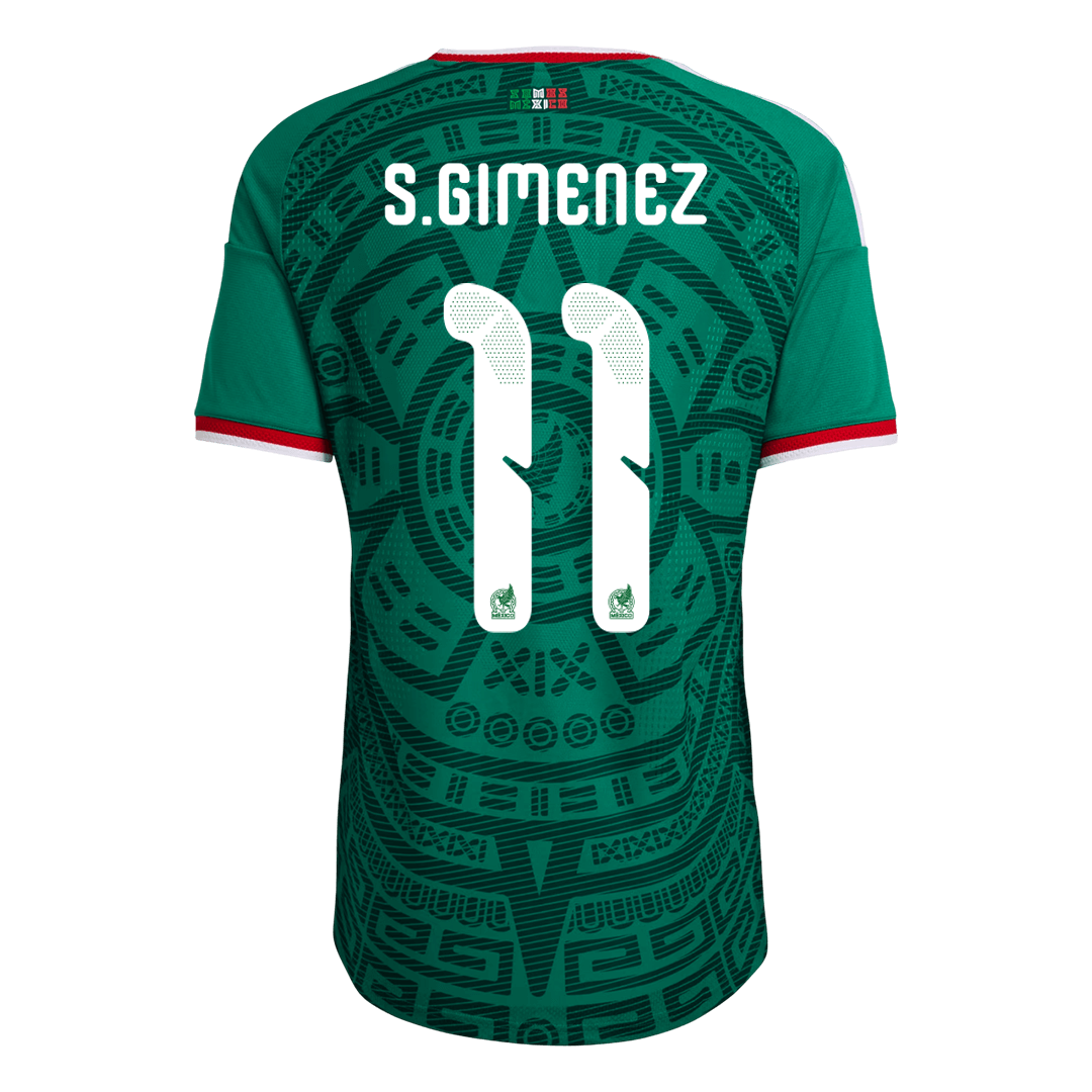 S.GIMENEZ #11 Mexico Thuisshirt - Wereldkampioenschap 2026 Groen Speler