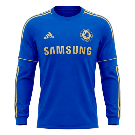 Retro Chelsea Thuisshirt Lange Mouwen 2012/13 Blauw