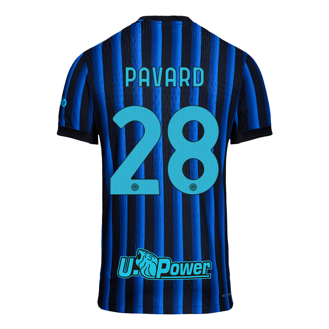 PAVARD #28 Inter Milan Thuisshirt 2025/26 Blauw&Zwart Authentiek