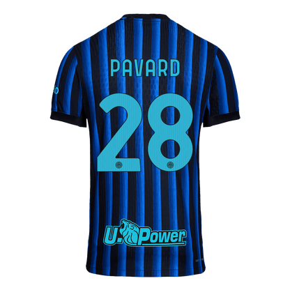 PAVARD #28 Inter Milan Thuisshirt 2025/26 Blauw&Zwart Authentiek