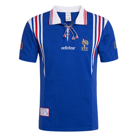 Retro Frankrijk Thuisshirt 1996 Blauw
