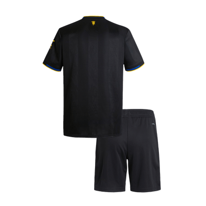 Manchester United Derde Tenue Kit 2025/26 Kinderen Zwart