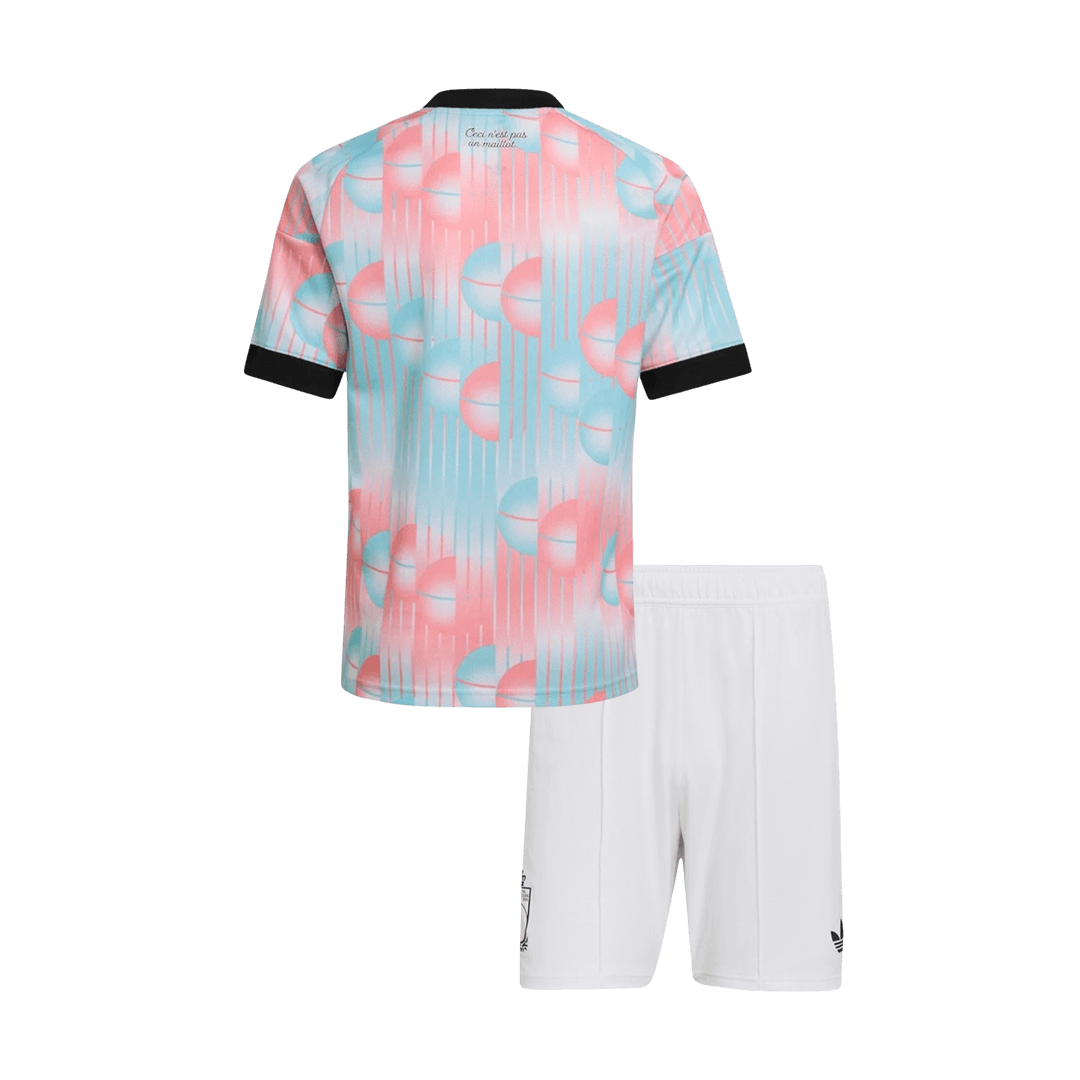 België Uitshirt Kit - Wereldbeker 2026 Kind Blauw&Roze