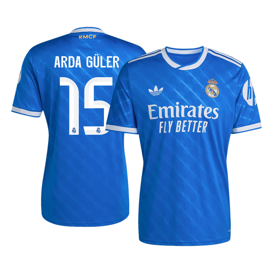 ARDA GÜLER #15 Real Madrid Derde Shirt 2025/26 Blauw