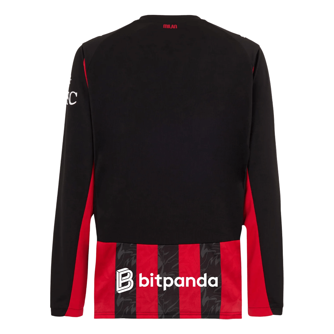 AC Milan Thuisshirt Lange Mouw 2025/26 Rood&Zwart