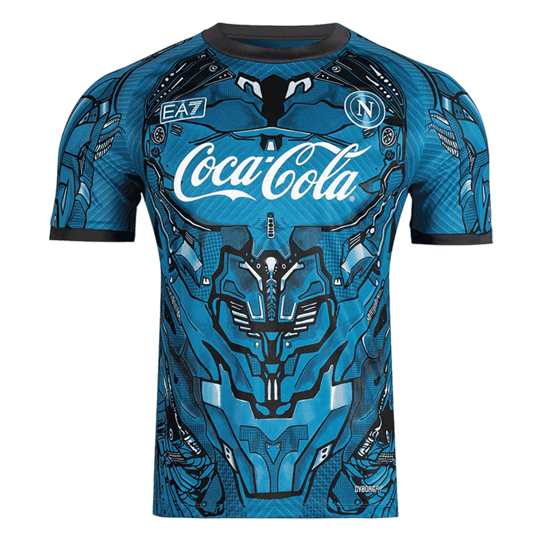 Naples Pre-Match Maillot 2025/26 Bleu Grande Taille