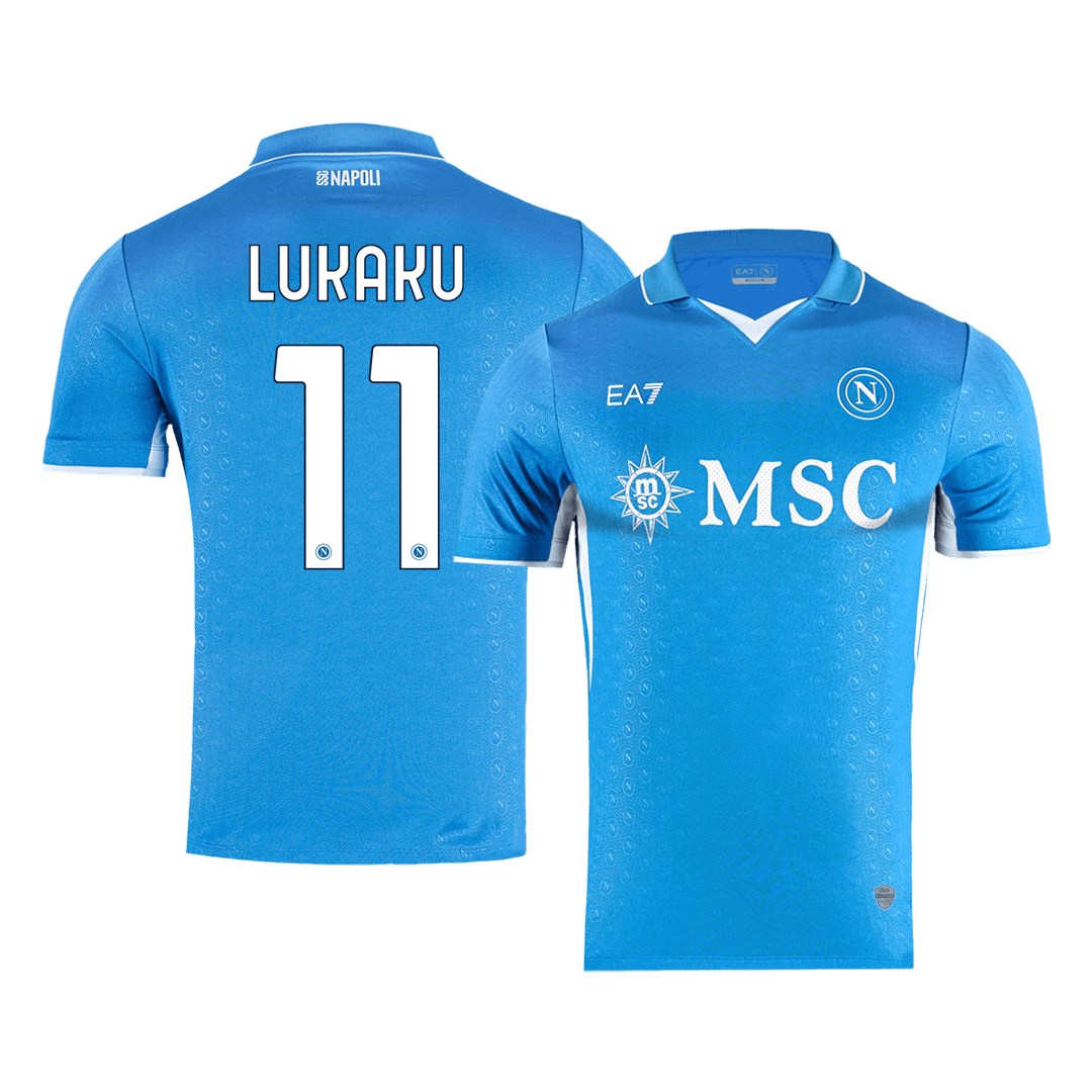 LUKAKU #11 Napoli Thuis Shirt 2024/25 Authentiek Grote Maten