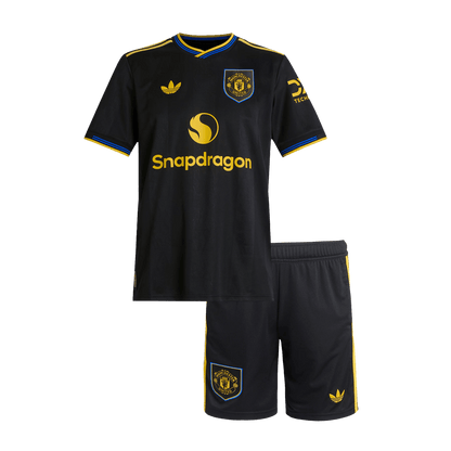 Manchester United Derde Tenue Kit 2025/26 Kinderen Zwart