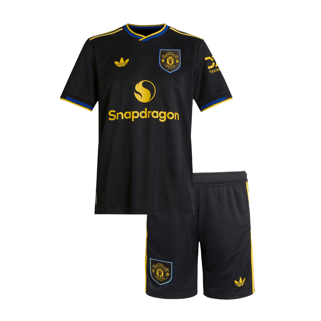 Manchester United Derde Tenue Kit 2025/26 Junior Zwart