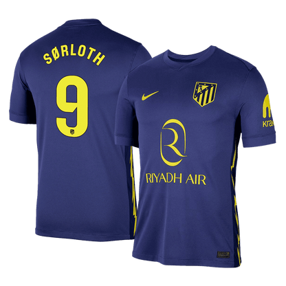 SØRLOTH #9 Atlético Uitshirt 2025/26 Marineblauw