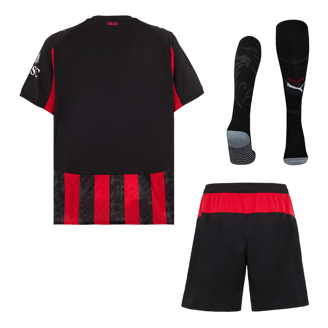 AC Milan Thuisshirt Kit 2025/26 Rood&Zwart
