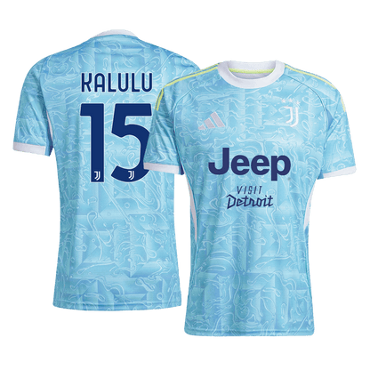 KALULU #15 Juventus Uitshirt 2025/26 Blauw