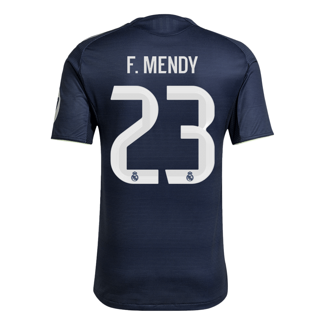 F.MENDY #23 Real Madrid Uitshirt 2025/26 Donkerblauw Authentiek