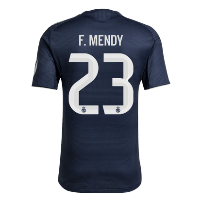 F.MENDY #23 Real Madrid Uitshirt 2025/26 Donkerblauw Authentiek