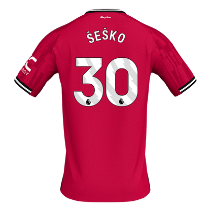 ŠEŠKO #30 Manchester United Thuisshirt 2025/26 Rood - Super Groot
