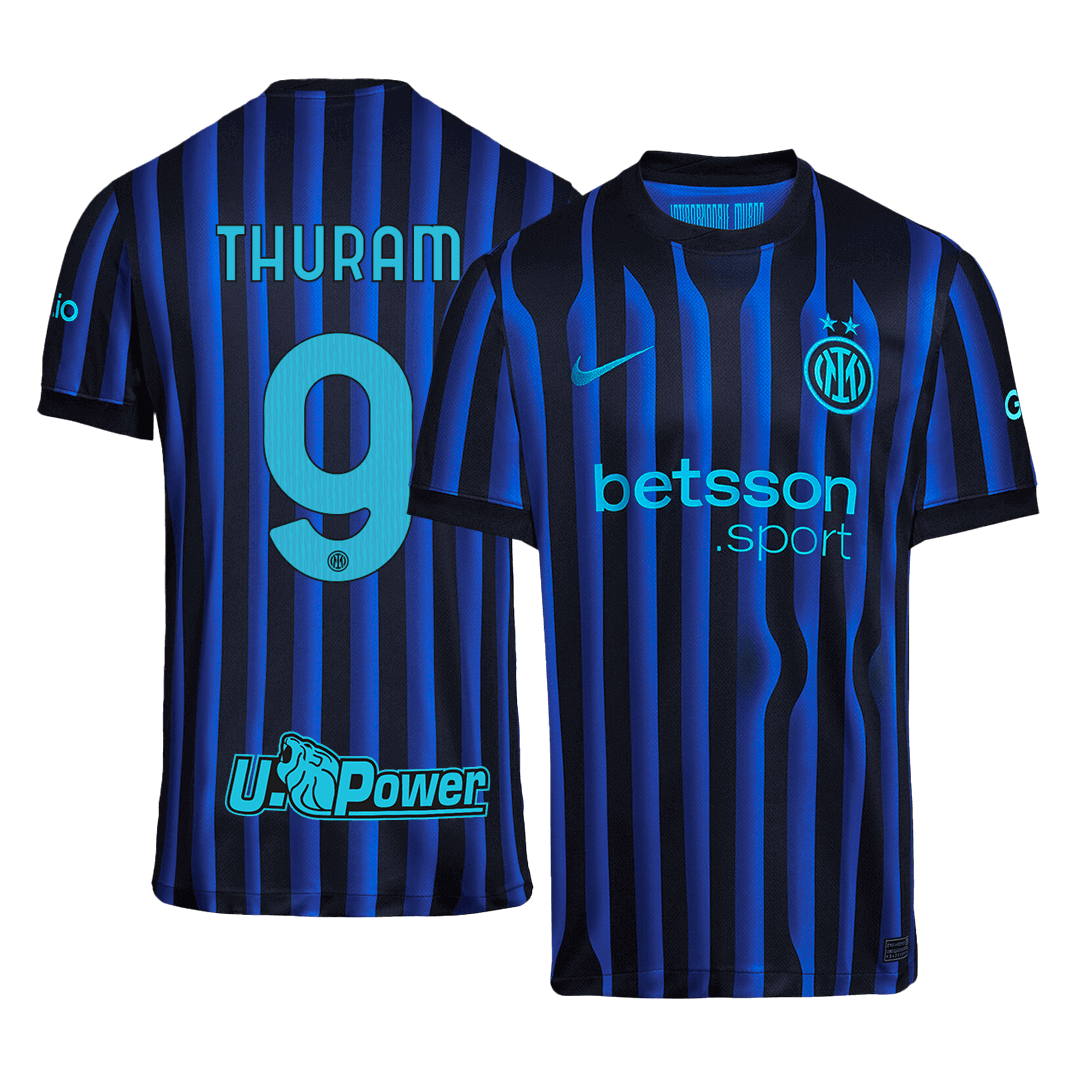 THURAM #9 Inter Milan Thuisshirt 2025/26 Blauw&Zwart