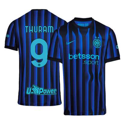 THURAM #9 Inter Milan Thuisshirt 2025/26 Blauw&Zwart