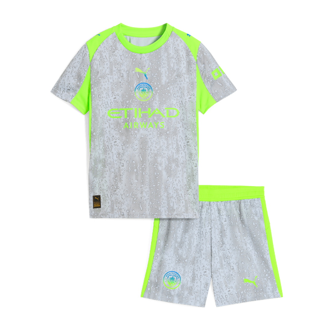 Manchester City Derde Tenue 2025/26 Junior Grijs
