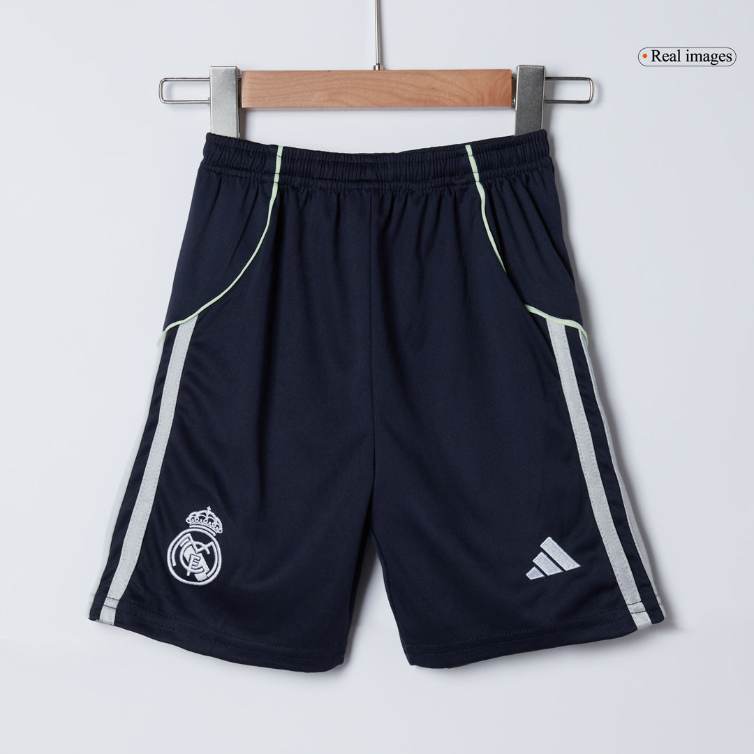 Real Madrid Uitshirt Kit 2025/26 Junior Marineblauw
