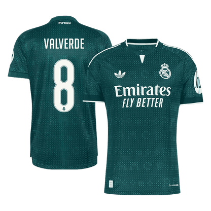 VALVERDE #8 Real Madrid Extérieur Maillot 2026/27 Vert Joueur
