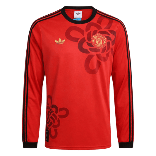 Manchester United Thuisshirt Lange Mouwen 2025/26 Rood Grote Maten