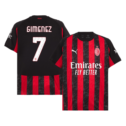 GIMENEZ #7 AC Milan Thuisshirt 2025/26 Grote Maten