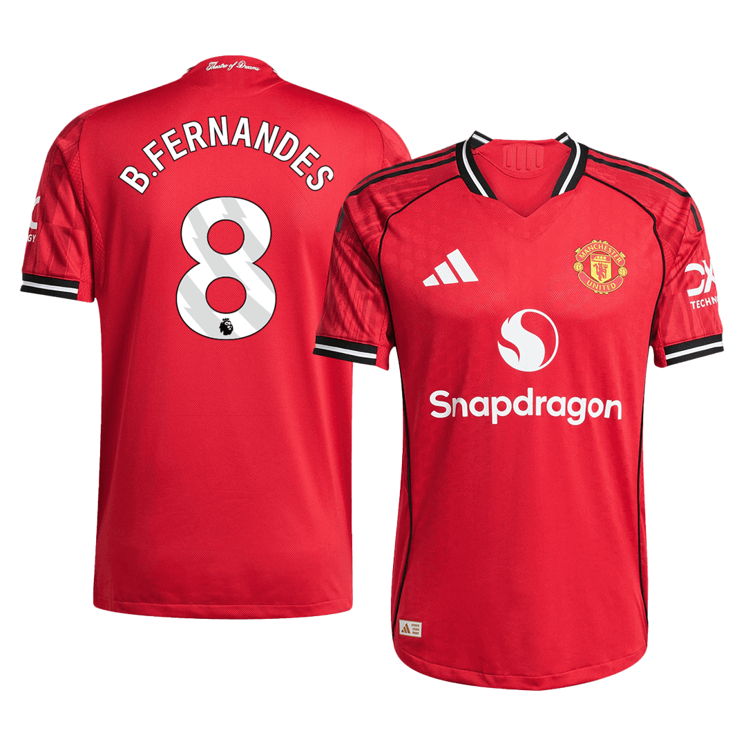 B.FERNANDES #8 Manchester United Thuisshirt 2025/26 Authentiek