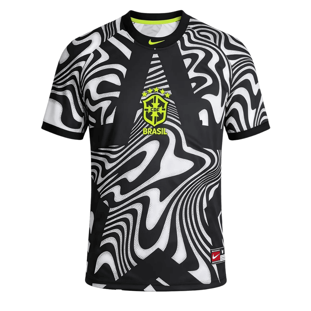 Brazilië Shirt - Wereldkampioenschap 2026 Zwart &Wit