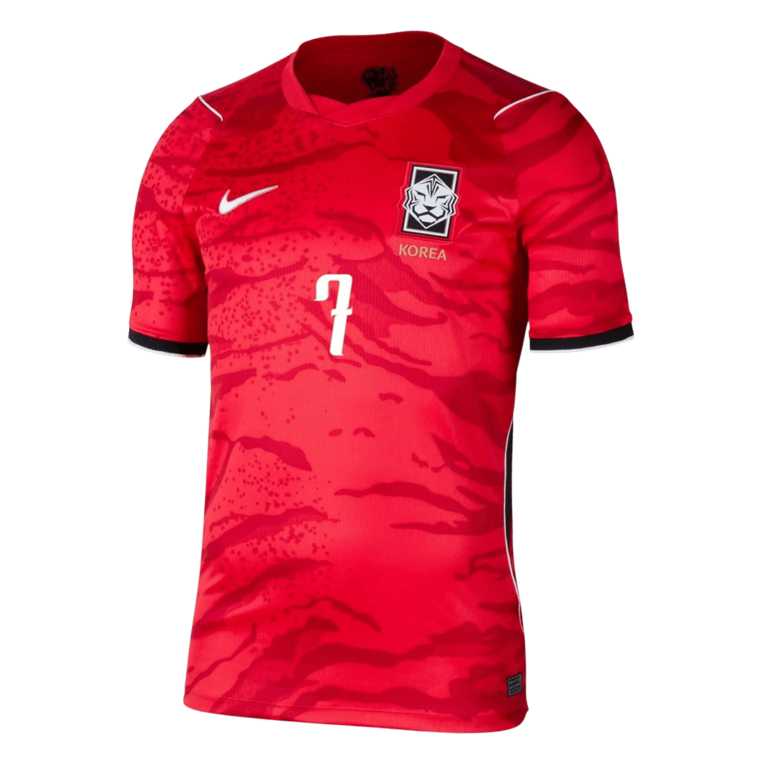 HEUNGMIN #7 Zuid-Korea Thuisshirt - Wereldkampioenschap 2026 Rood