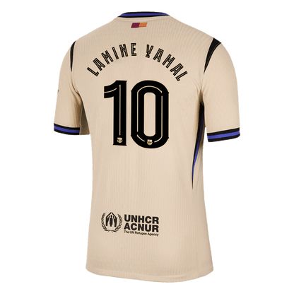 LAMINE YAMAL #10 Barcelona Uit Thuisshirt 2025/26 Geel Authentiek - UCL