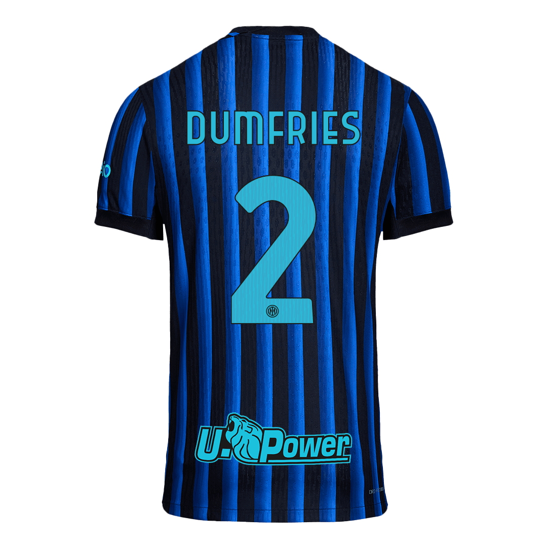 DUMFRIES #2 Inter Milan Thuisshirt 2025/26 Blauw&Zwart Authentiek