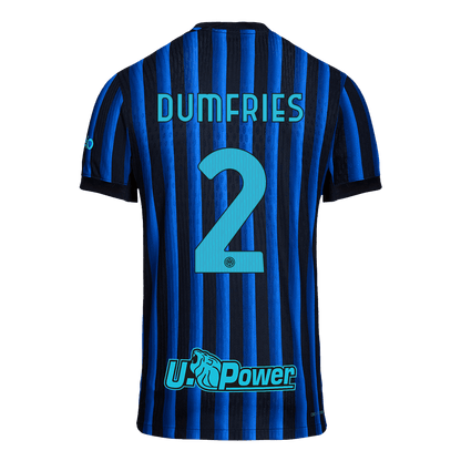 DUMFRIES #2 Inter Milan Thuisshirt 2025/26 Blauw&Zwart Authentiek