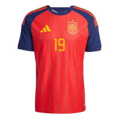 LAMINE YAMAL #19 Spanje Thuisshirt - Wereldkampioenschap 2026 Rood Speler