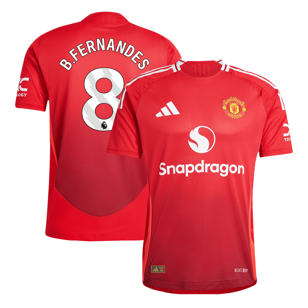 B.FERNANDES #8 Manchester United Domicile Maillot 2024/25 Authentique - Mon Maillot Foot Store