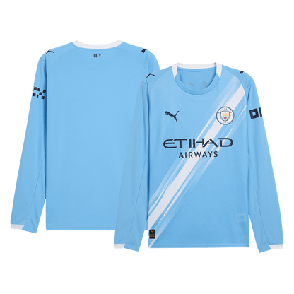 Manchester City Thuisshirt Lange Mouwen 2025/26 Grote Maten