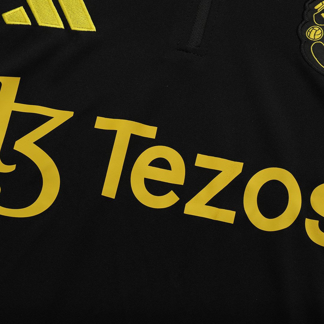 Manchester United Sweatshirt Tenue 2025/26 Kind Zwart