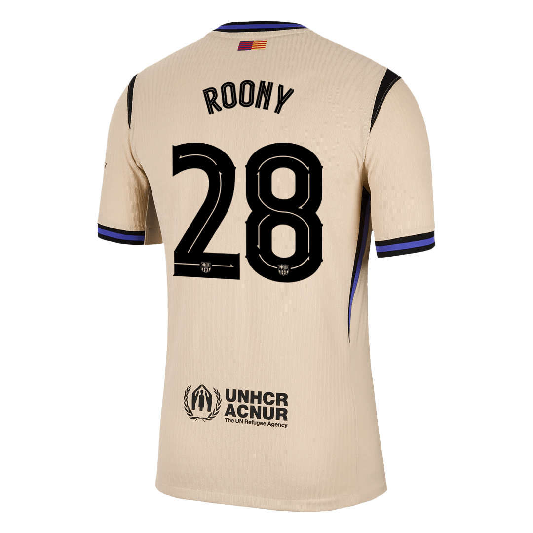 ROONY #28 Barcelona Uit Thuisshirt 2025/26 Geel Speler - UCL